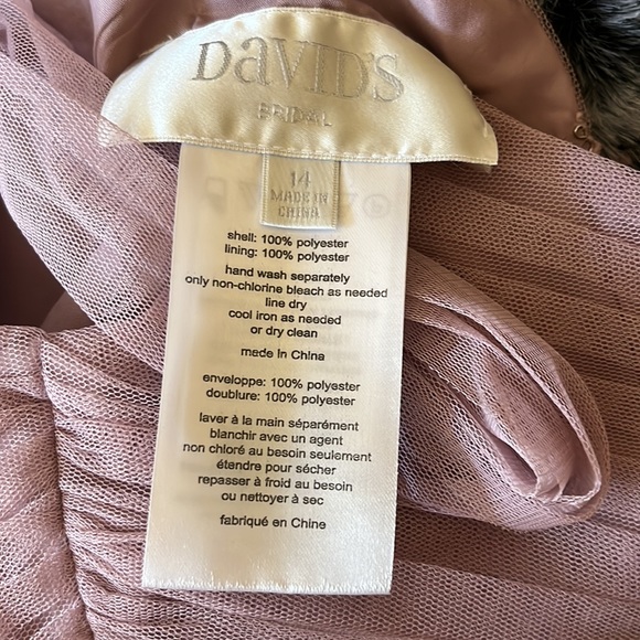 DAVIDS BRIDAL BRIDESMAID DRESS - Picture 5 of 8